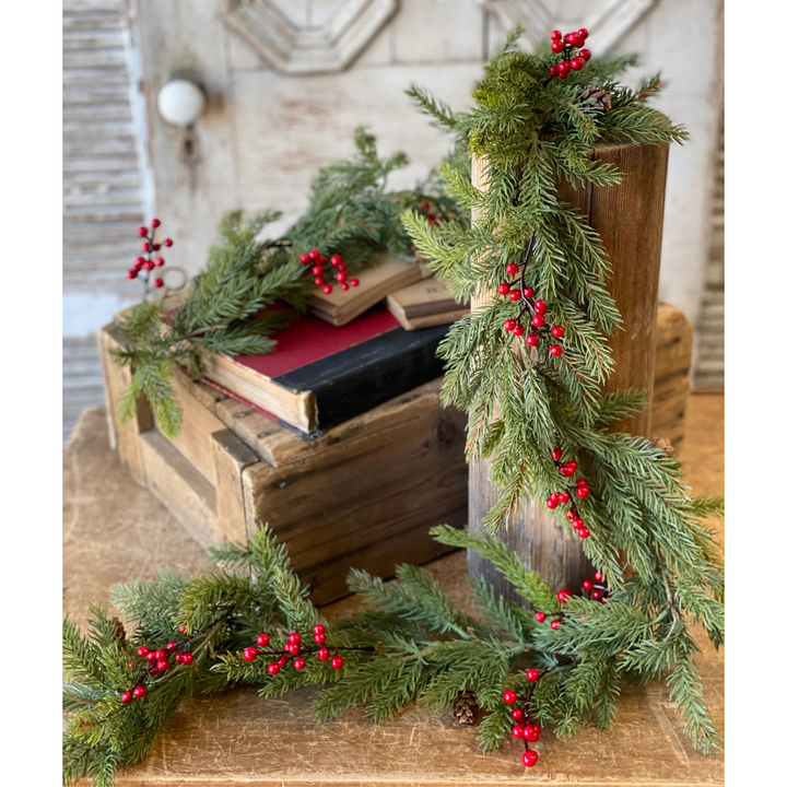 Berries & White Spruce Garland