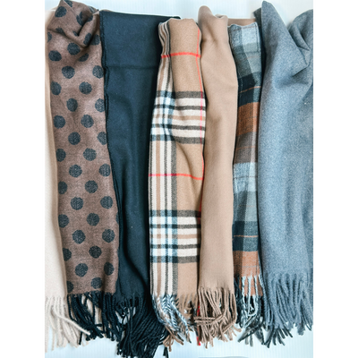 Fringed Cashmere Feel Scarf