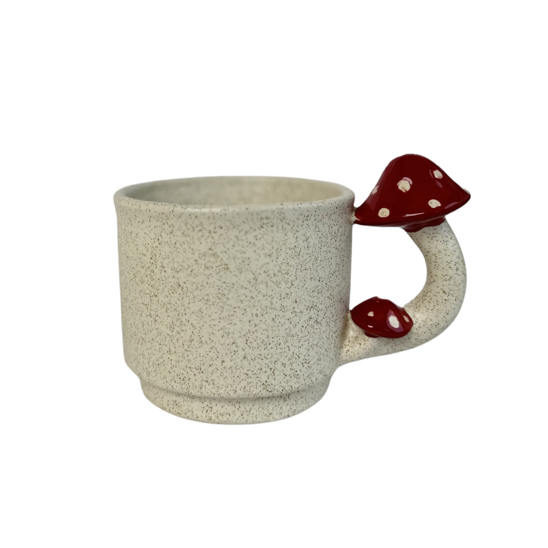 Toadstool Handle Ceramic Mug