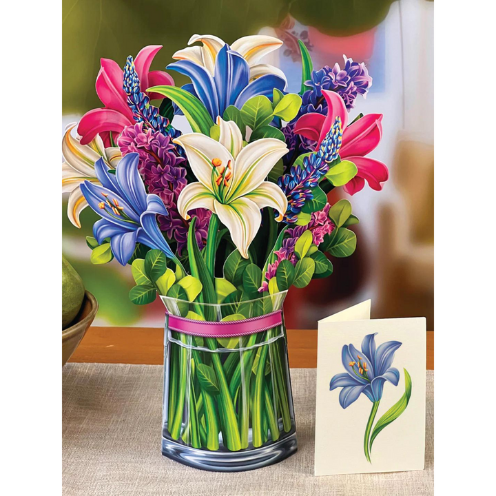 Lilies & Lupines Pop-up Bouquet