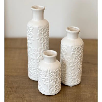Textured Bottle Bud Vase