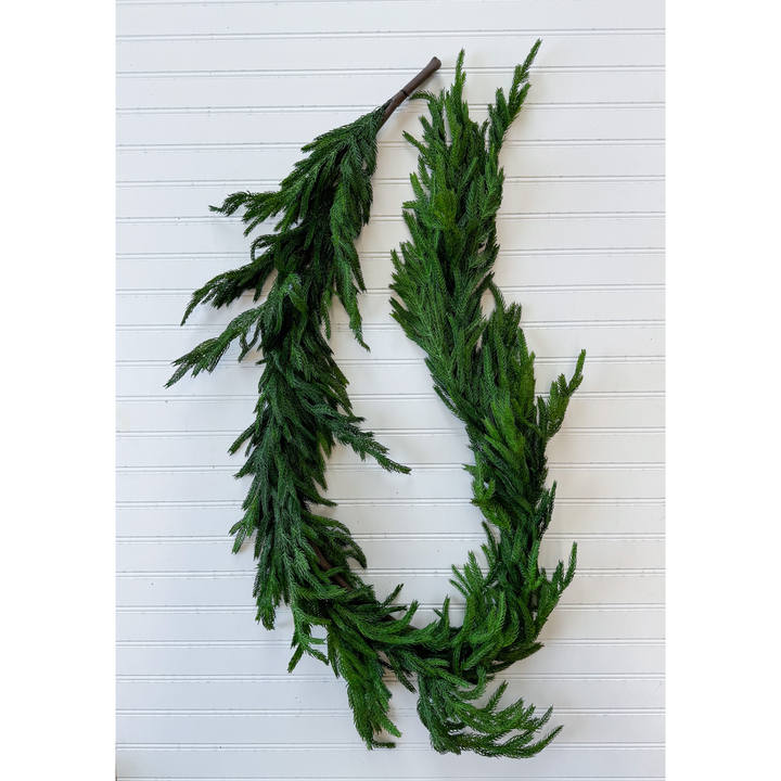 Natural Touch Norfolk Pine Garland- 6 feet