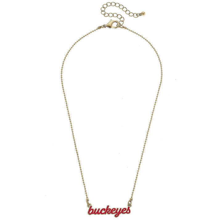 Ohio State Buckeyes Script Necklace