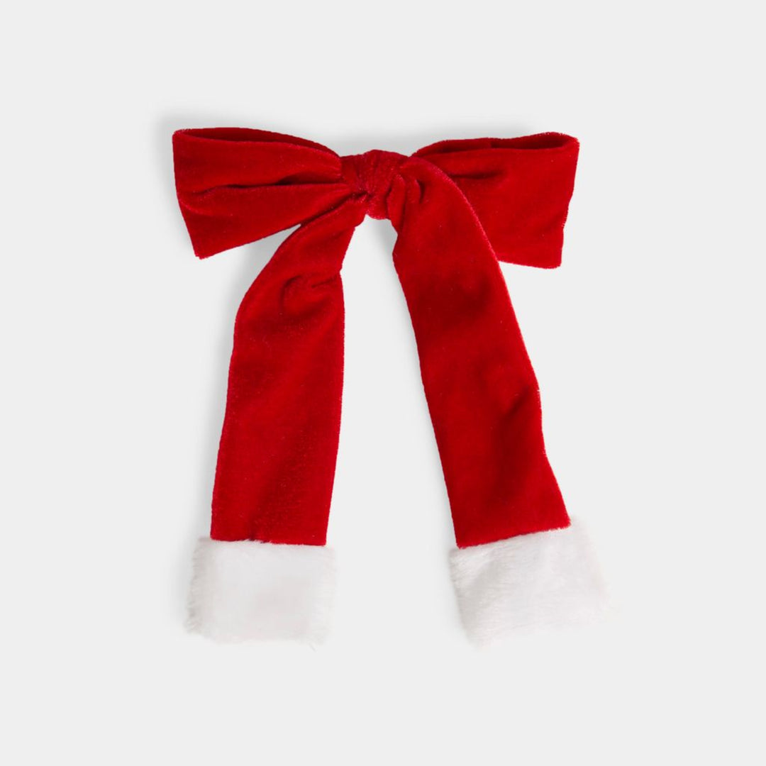 Santa Bow Barrette