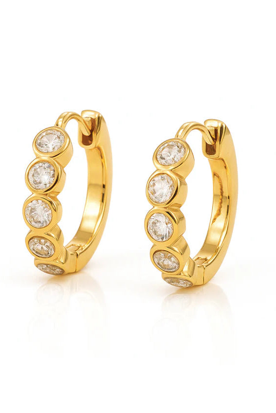 Ellie Vail Varra Bezel Mini Hoop Earring