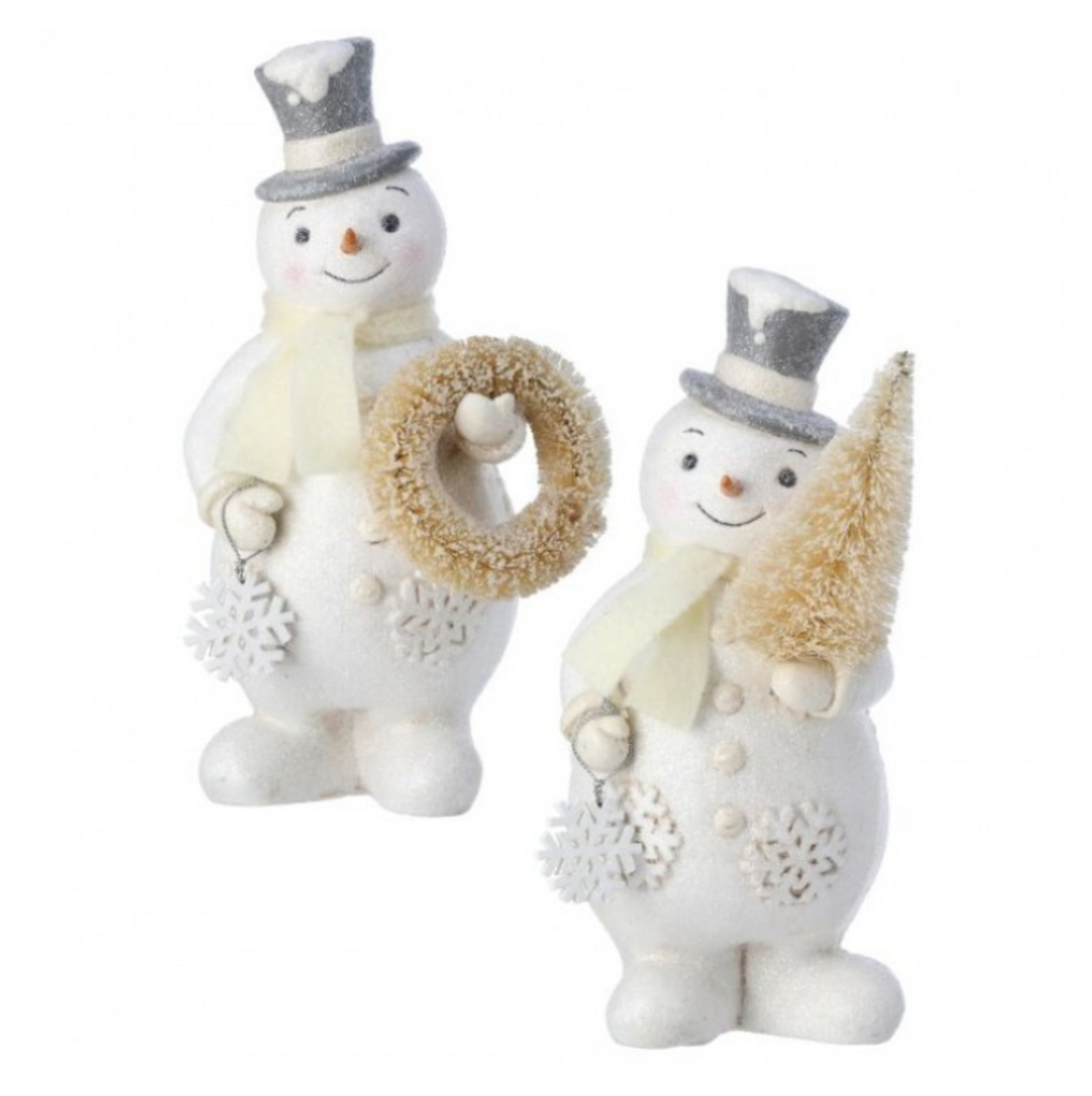 Vintage Neutral Chubby Snowman
