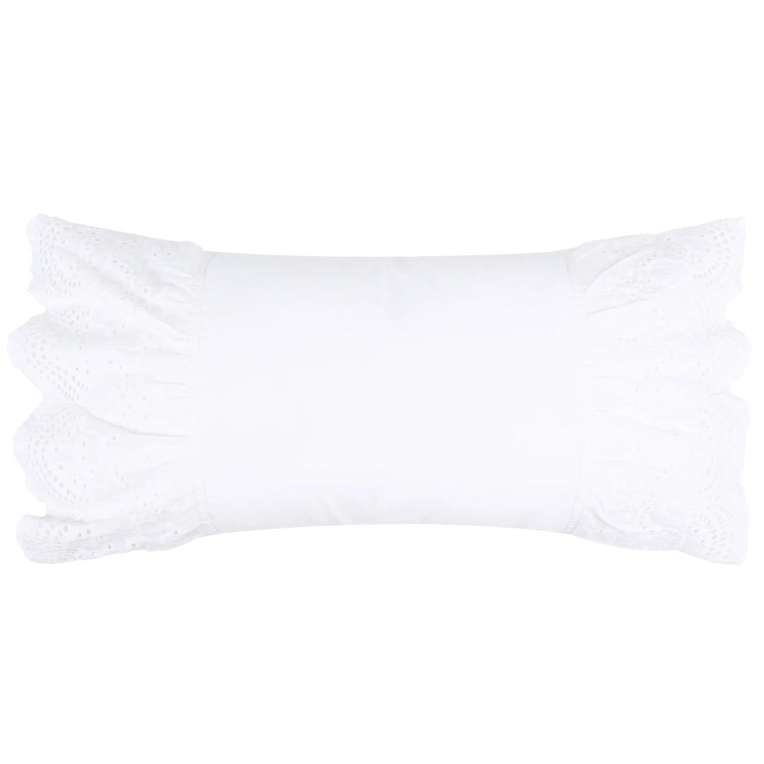 White pillowcase on a white background