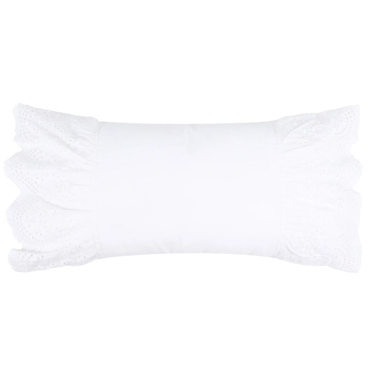 White pillowcase on a white background