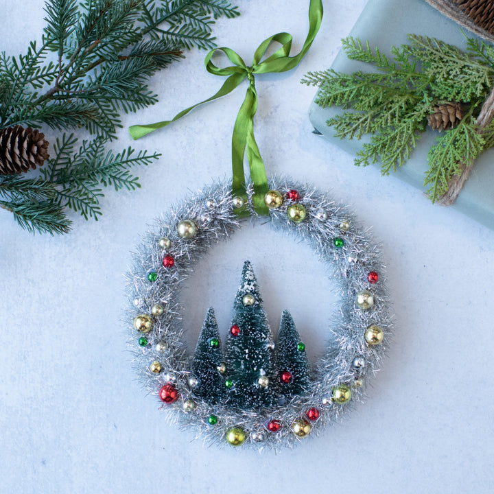 Wreath Pine Tree Ornament