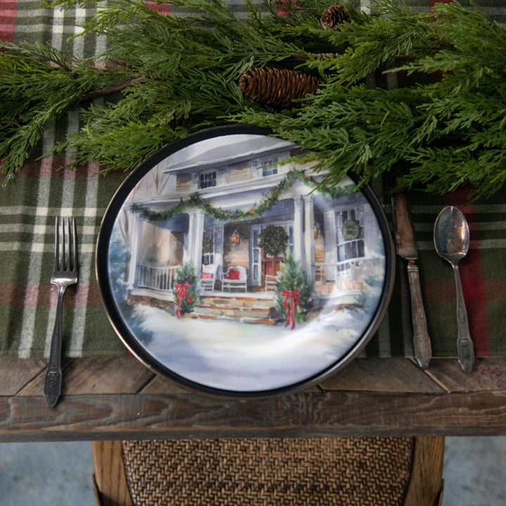 Christmas Front Porch Plate