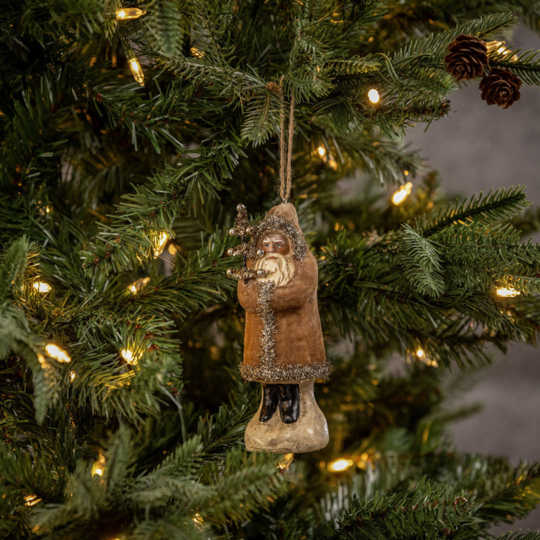 Fawn Velvet Belsnickle Ornament