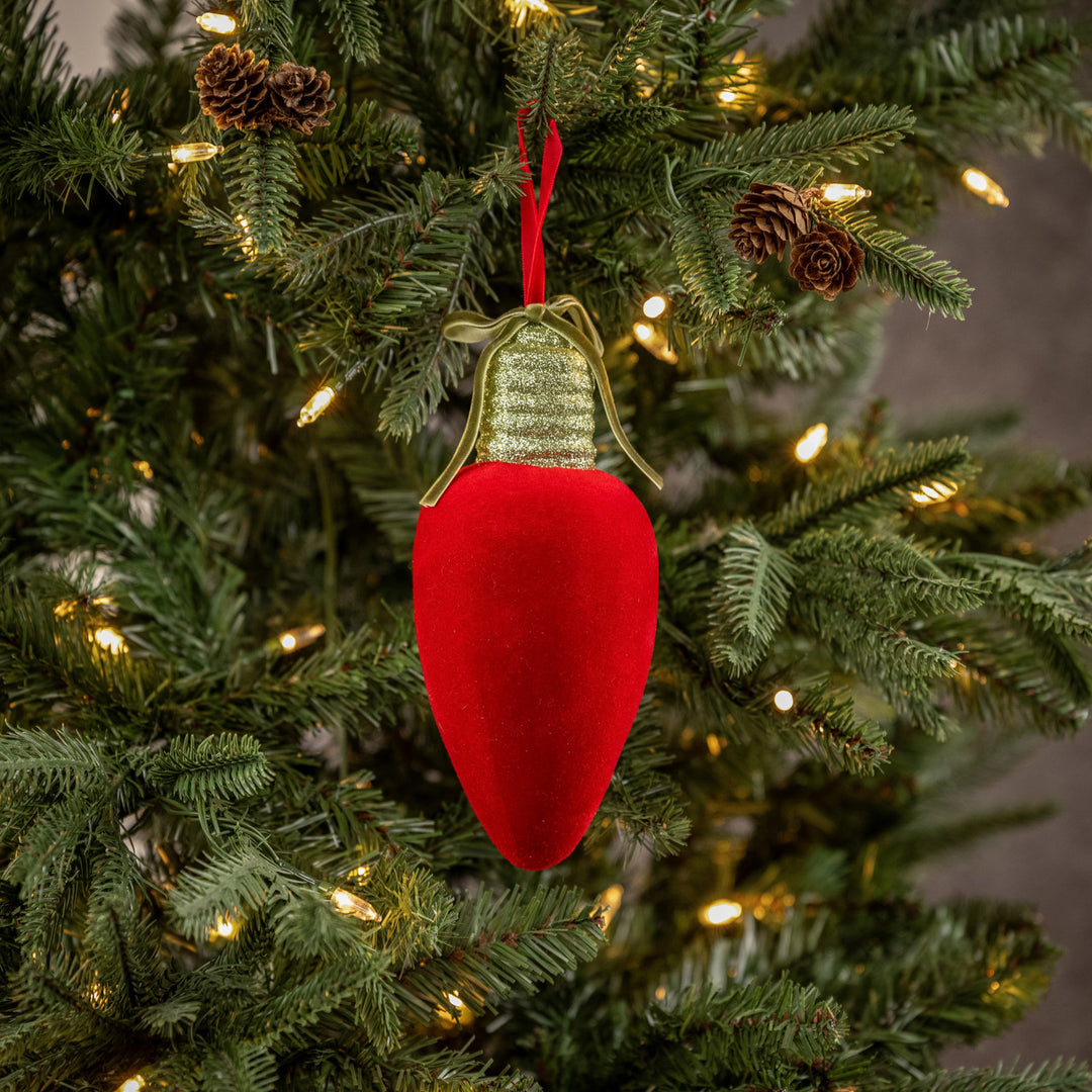 Red Light Bulb Ornament