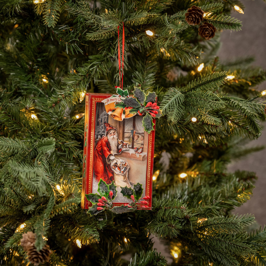 Santa Shadowbox Vintage Ornament