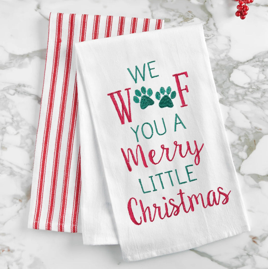 We Woof You A Merry Christmas Kitchen Towel