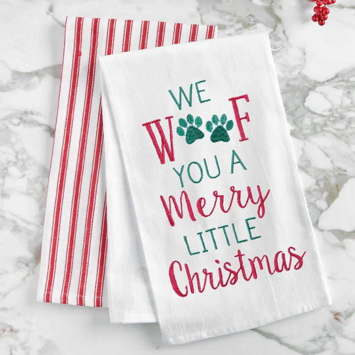 We Woof You A Merry Christmas Kitchen Towel