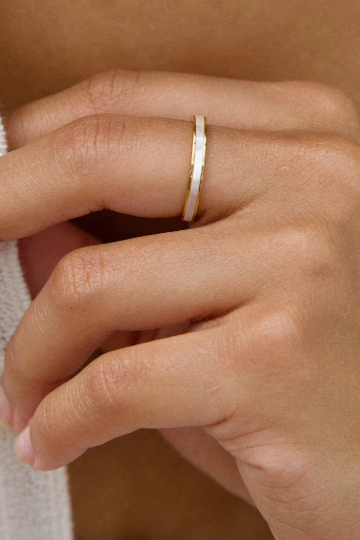 Ellie Vail Mollie Mother Of Pearl Ring