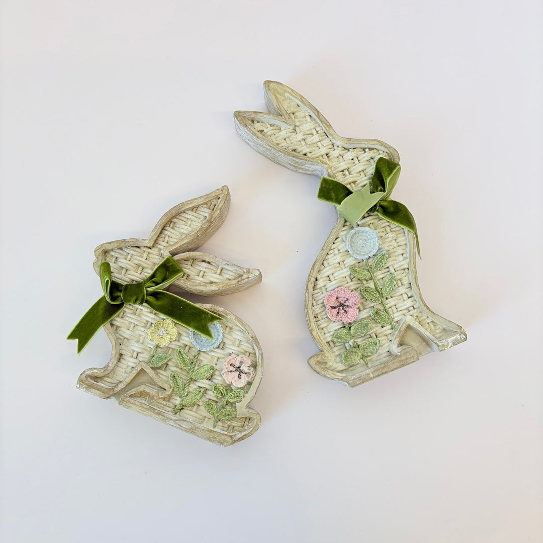 Whimsical Wicker Bunny Decor