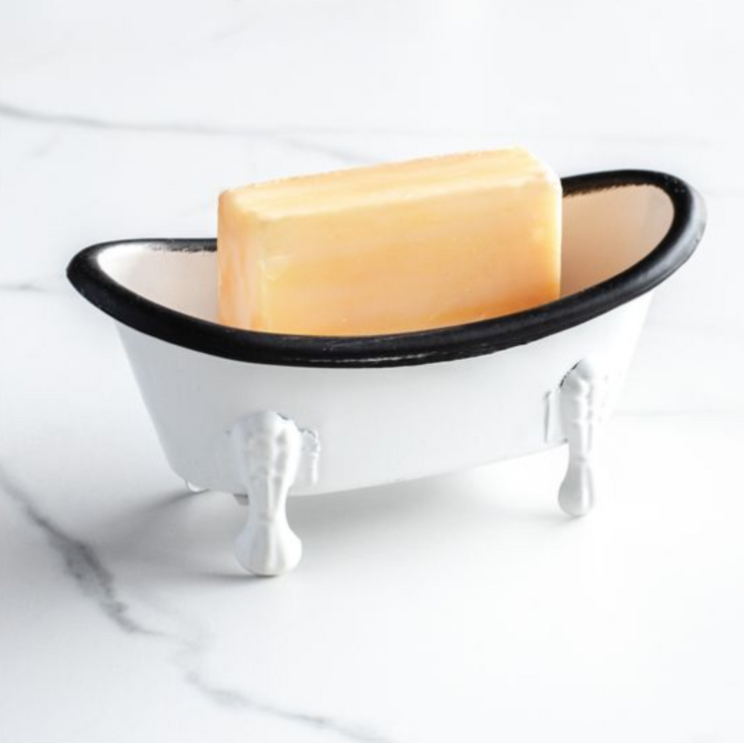White Vintage Bathtub Soap Dish