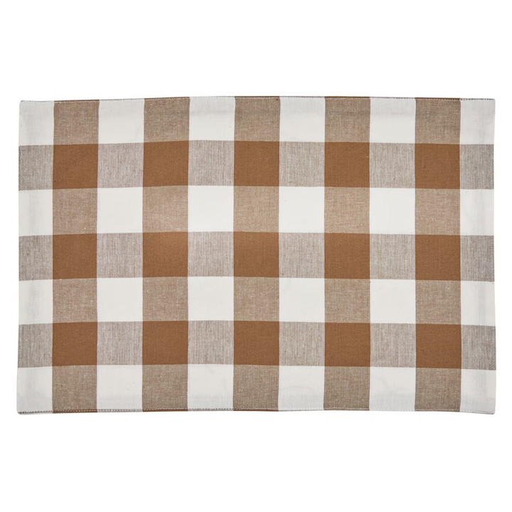 Wicklow Check Brown & Cream Placemat