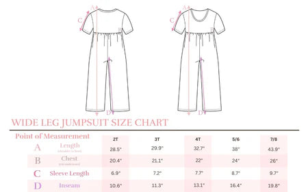 Fluttering Flowers Girl's Wide Leg Jumpsuit