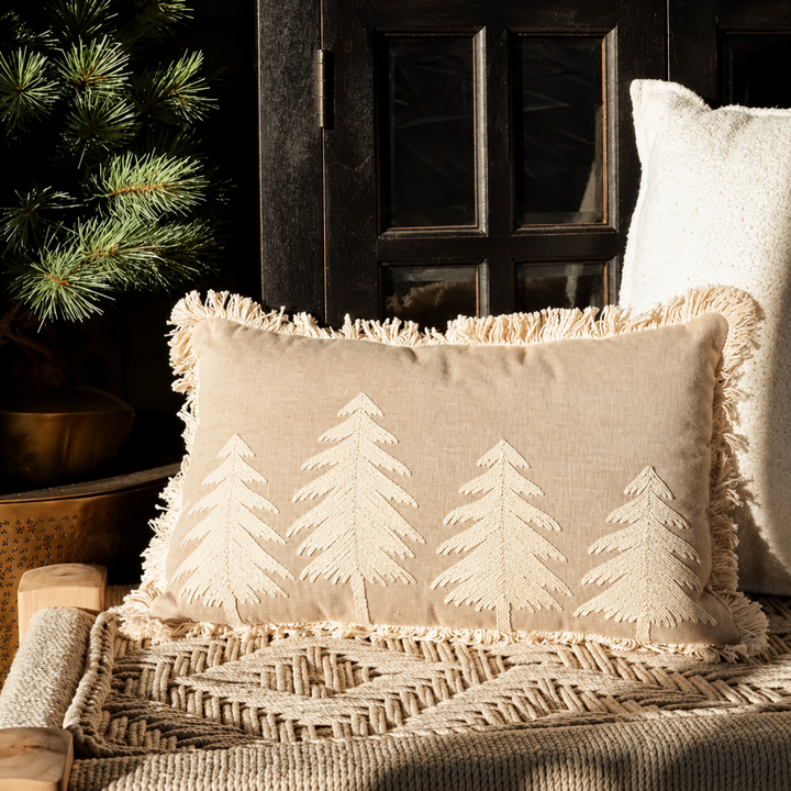 Winter Forest Fringe Pillow 