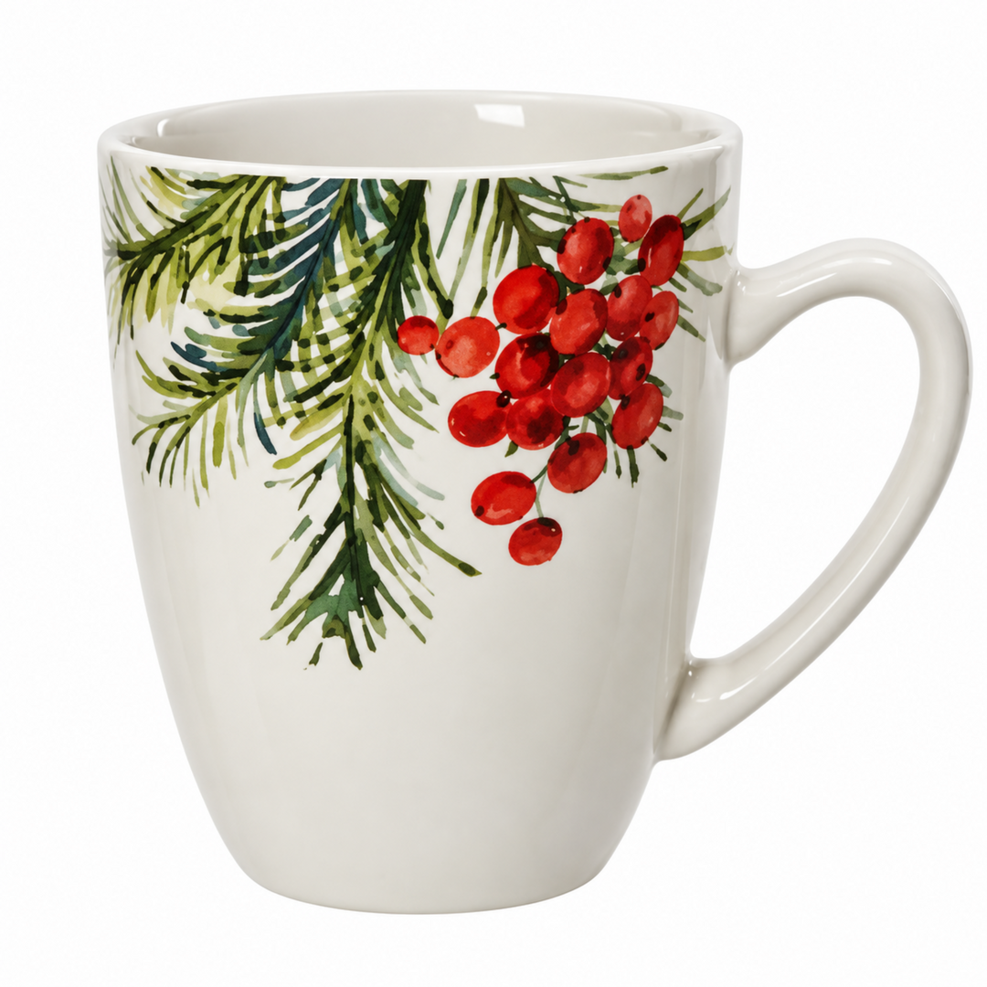 Winter Pine & Berry Mug