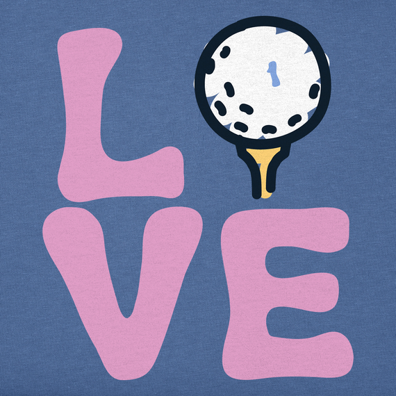 Women's Life Is Good Love For Golf Crusher Tee