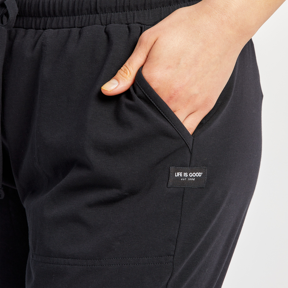 Women's Life Is Good Black Crusher Flex Pant