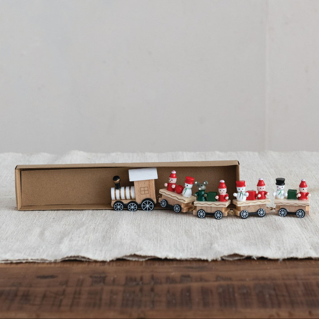 Wood Holiday Passenger Train Set