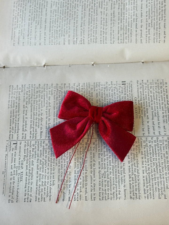 Red Velvet Tie Bow