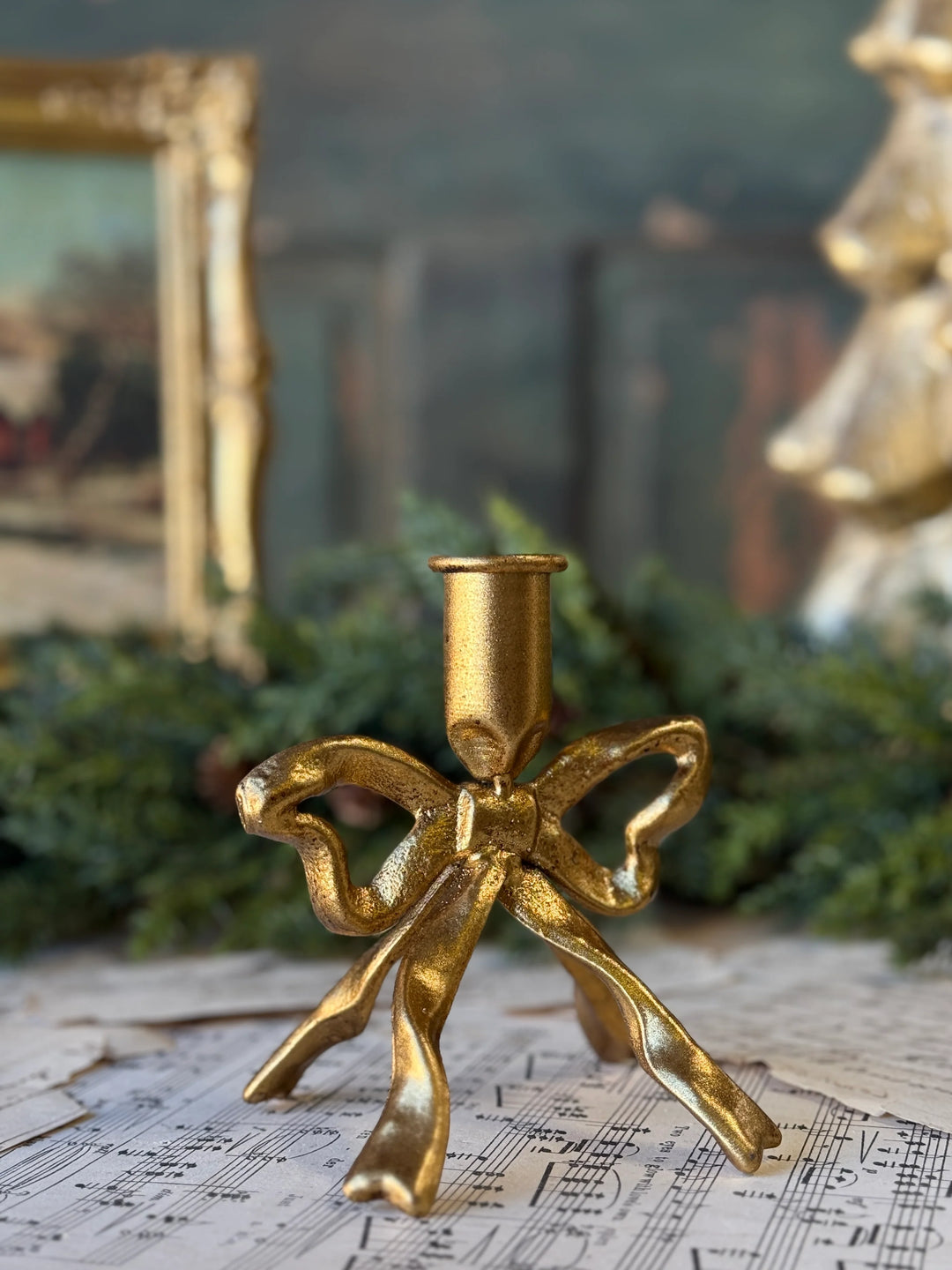 Gilded Knot Taper Holder