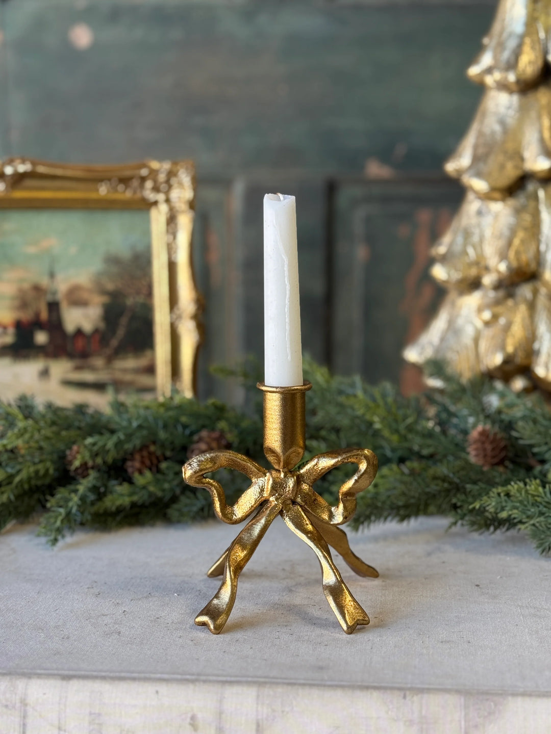 Gilded Knot Taper Holder