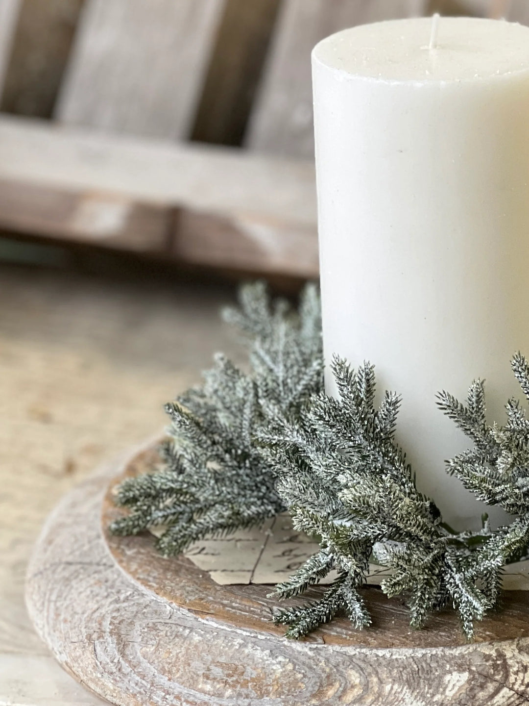 Snowslip Pine Candle Ring