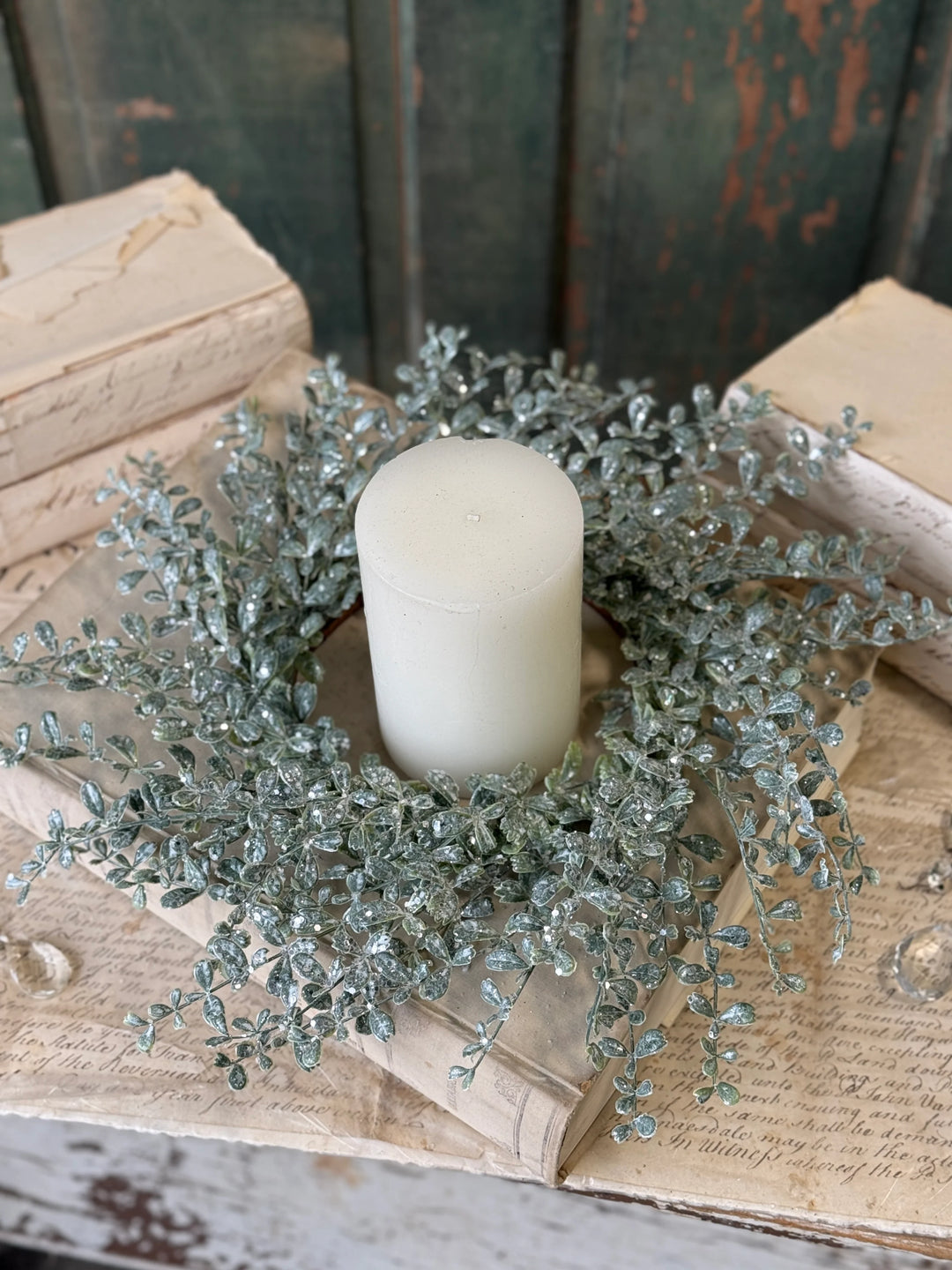 Glitter Gleam Greens Wreath