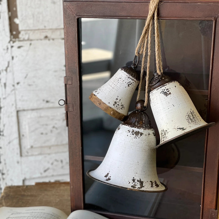 Distressed White Metal Bell