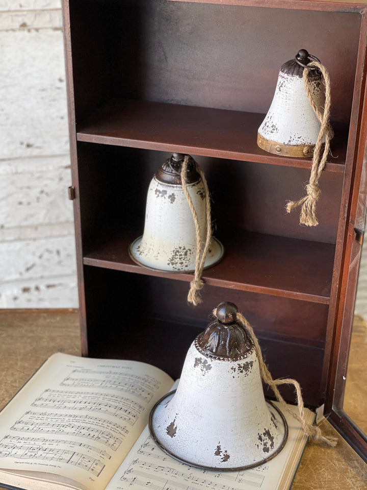 Distressed White Metal Bell