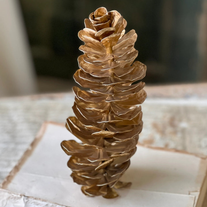 Epaulette Gold Pinecone Figurine