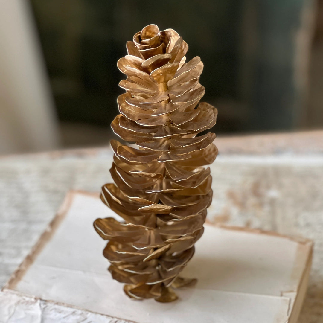 Epaulette Gold Pinecone Figurine