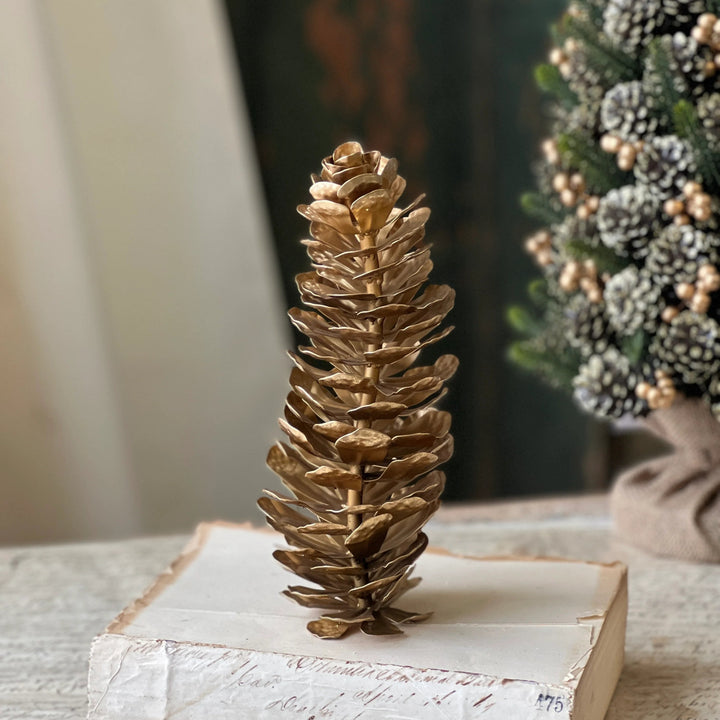 Epaulette Gold Pinecone Figurine