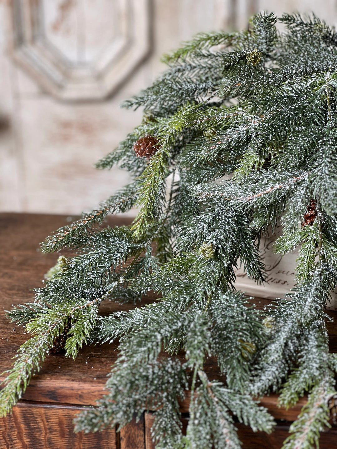 Frosted White Spruce Hanging Foliage