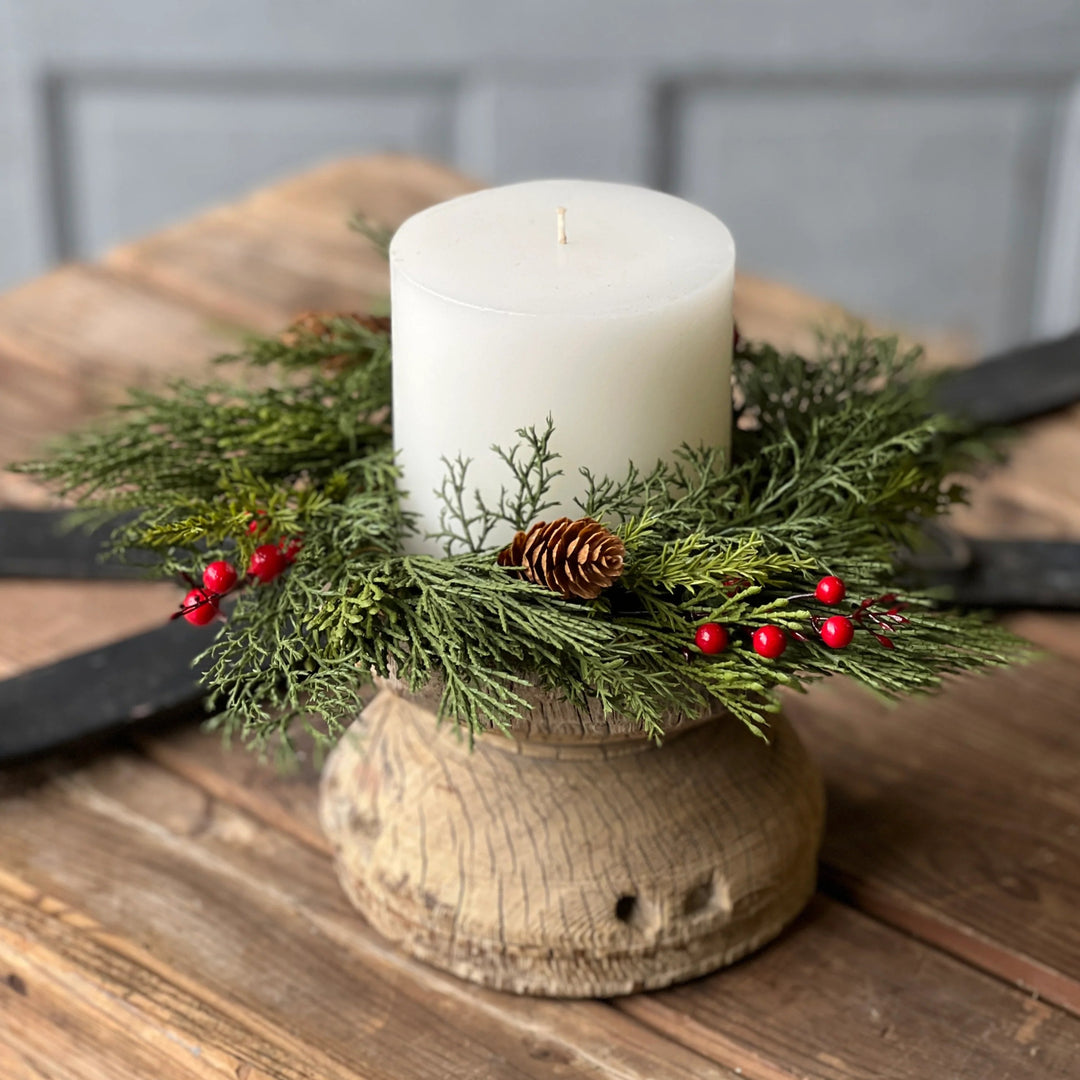Alpine Cone & Berries Candle Ring