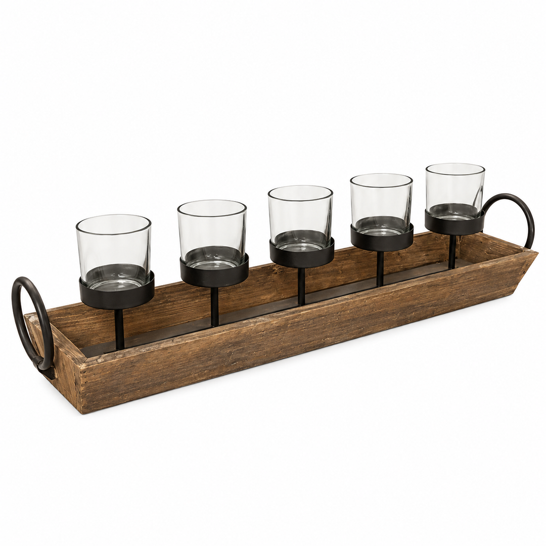 5-Votive Candle Holder Tray