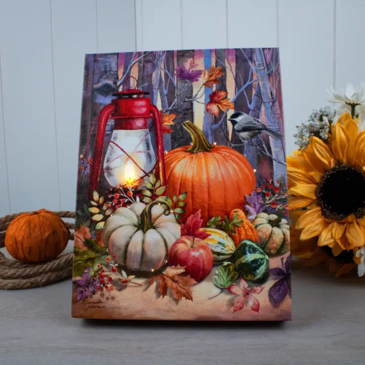 Harvest Lantern Lighted Canvas