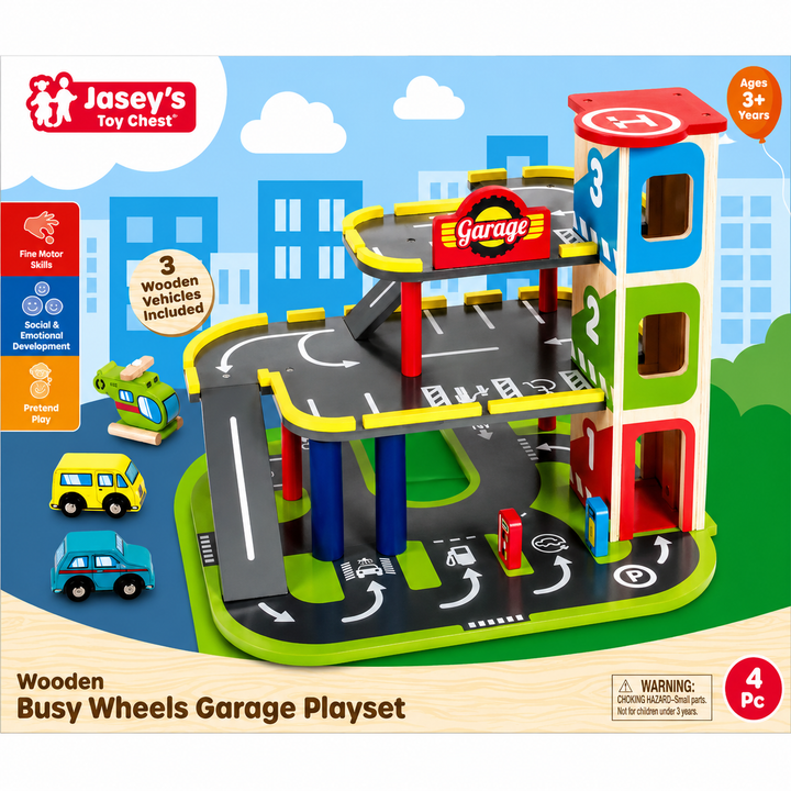 Wooden Garage Playset