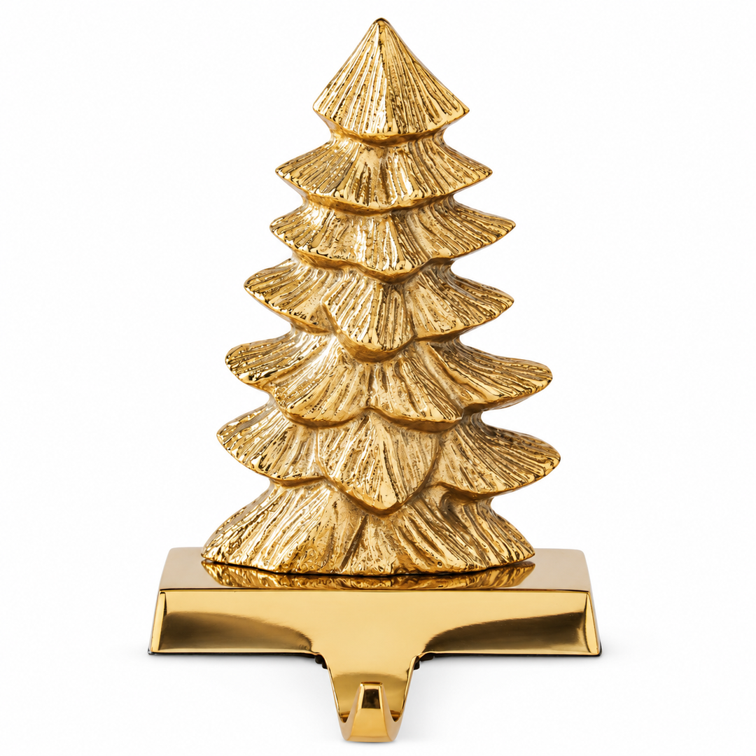 Brass Christmas Tree Stocking Holder