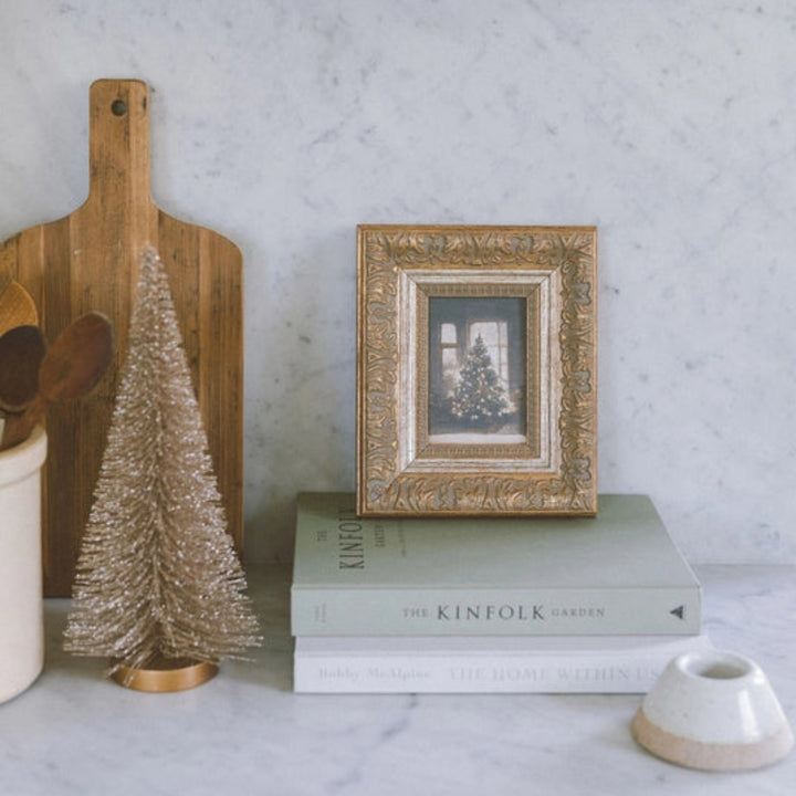Glowing Christmas Tree Framed Antique Art