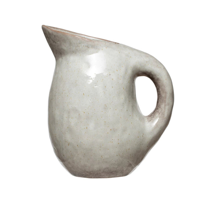 Chunky Neutral Stoneware Pitcher