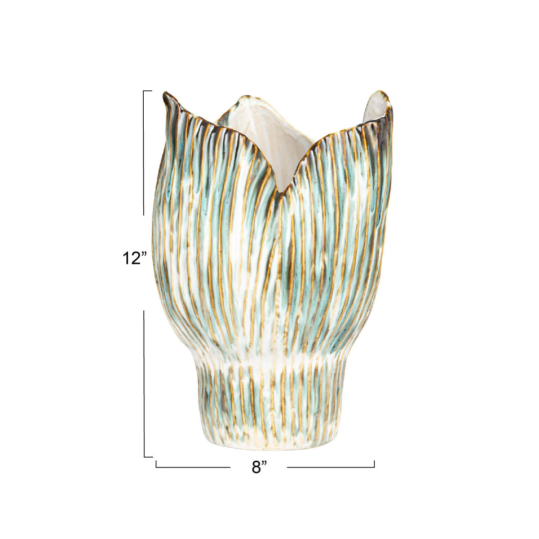 Pleated Sculptural Vase