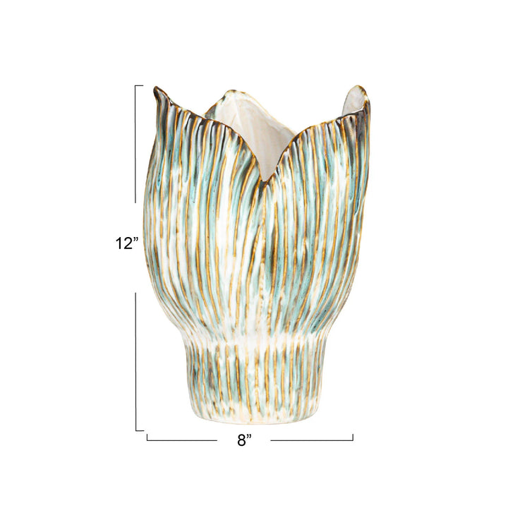 Pleated Sculptural Vase