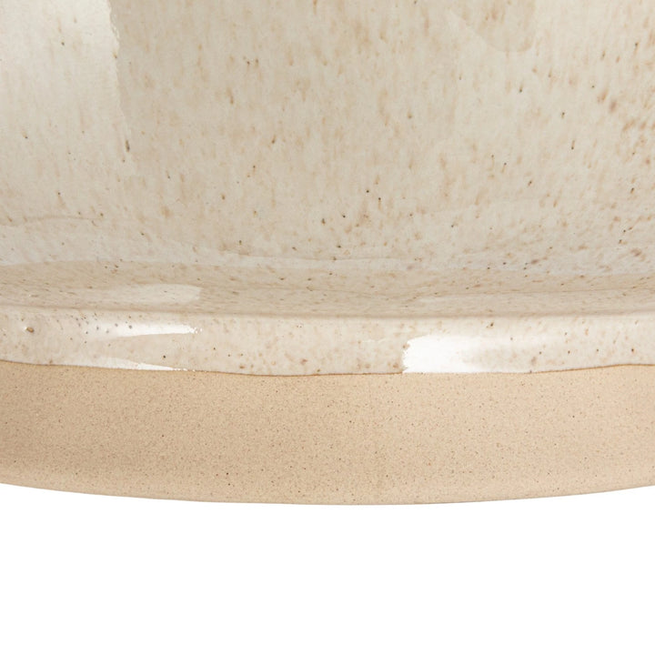 Cream Glazed Footed Bowl